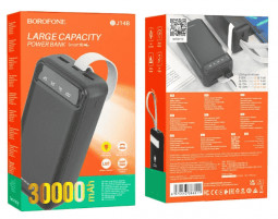Powerbank Borofone BJ14B 30000mAh 2USB 2A с дисплеем черный