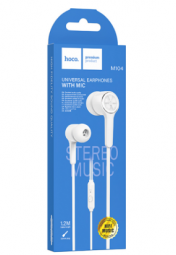 Наушники с микрофоном Hoco M104 1.2м белые