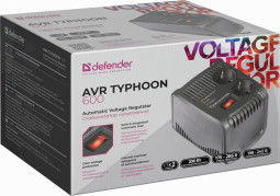 Стабилизатор напряжения Defender AVR Typhoon 600 200Вт черный