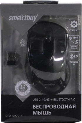 Мышь беспроводная Smartbuy 597 черная SBM-597D-K
