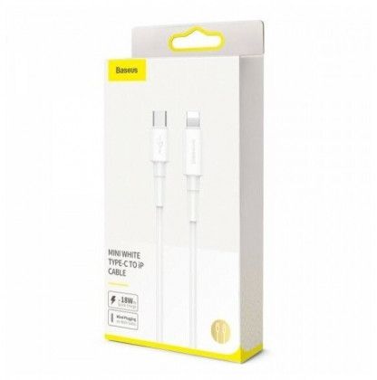 Кабель-зарядка Type-C на Lightning Baseus Mini 18W 1м (CATLSW-02) белый