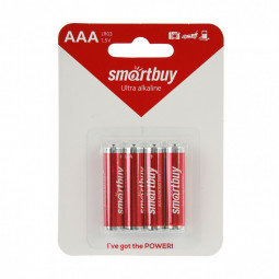 Батарейка алкалиновая Smartbuy LR03/4B (48/480)  SBBA-3A04B