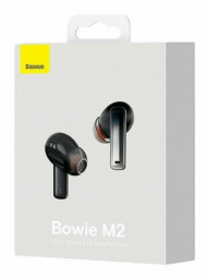 Мобильная Bluetooth-гарнитура Baseus Bowie M2 BT5.2/40mAh (400mAh)/5ч/ANC (NGTW140001) черная