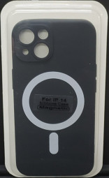 Накладка для i-Phone 14 6.1" Magsafe силикон черная