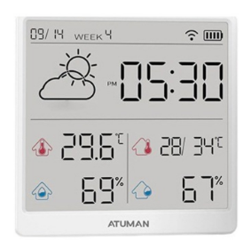 Датчик температуры и влажности ATuMan Duka TH3 EU белый