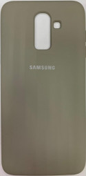 Накладка для Samsung Galaxy J8 (2018) Silicone cover серая