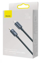 Кабель-зарядка Type-C на Lightning Baseus Crystal Shine Series 20W 2м (CAJY000301) синий