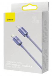 Кабель-зарядка Type-C на Lightning Baseus Crystal Shine Series 20W 1.2м (CAJY000205) фиолетовый