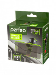 Держатель в автомобиль на стекло Perfeo PH-505 до 6" прищепка черный